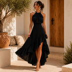 Celina™ | Tummy-Covering Midi Dress with Ruffle