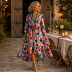 Jolene™ | Elegante Buikcamouflerende Bloemen Jurk