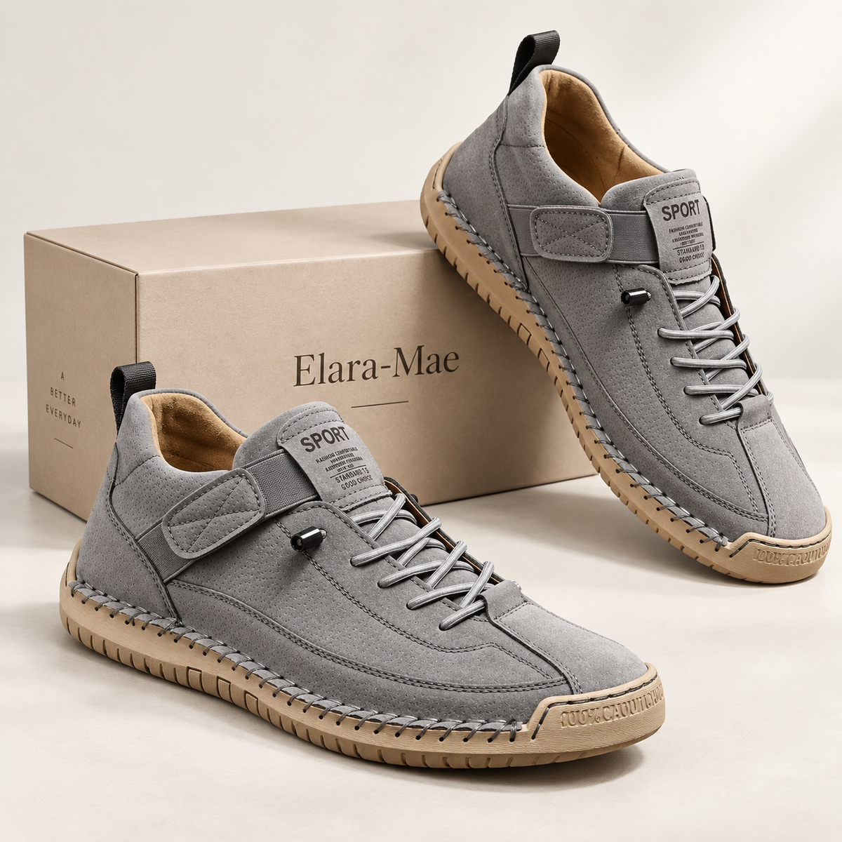 Theo™ | Handgestikte Comfort Sneakers met Bandje