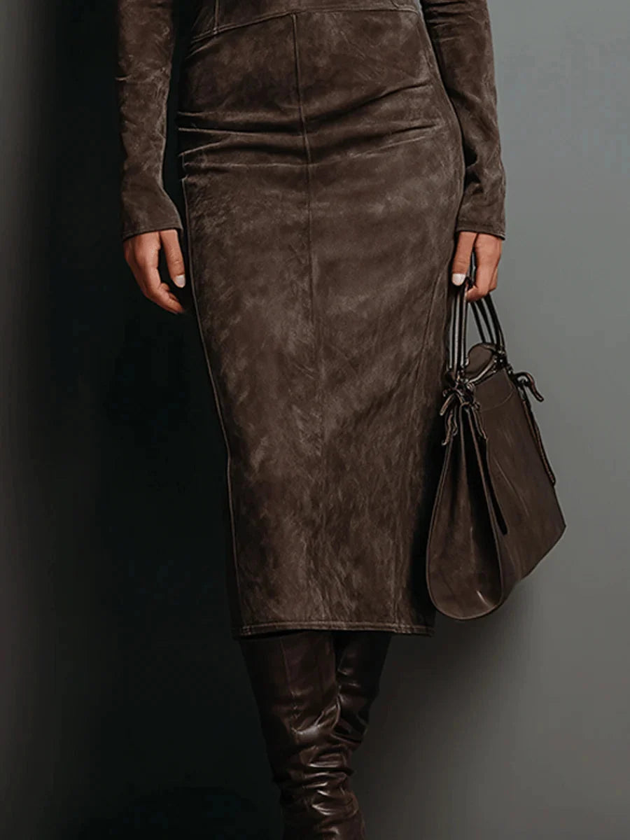 Naya™ | Elegante Getailleerde Midi Jurk met Tijdloze Stijl