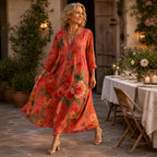 Jolene™ | Elegante Buikcamouflerende Bloemen Jurk
