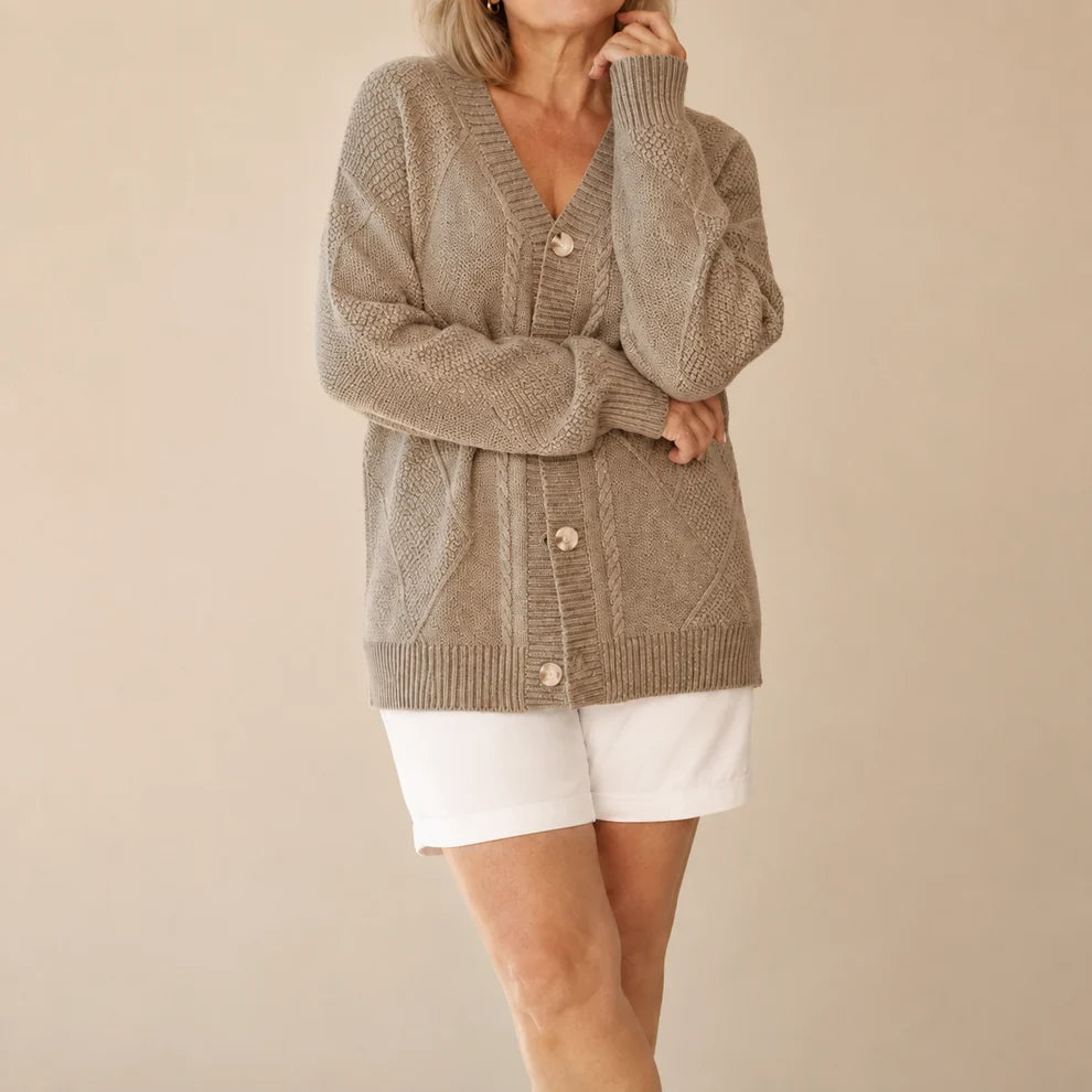 Karin™ | Zacht Gebreid Vest Met Knopen