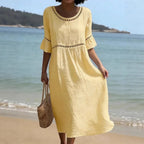 Amara™ | Elegant Tummy-Covering Midi Dress