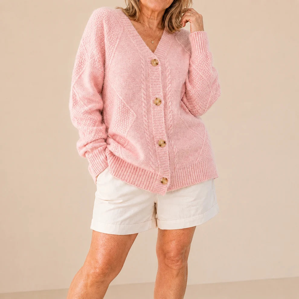 Karin™ | Zacht Gebreid Vest Met Knopen