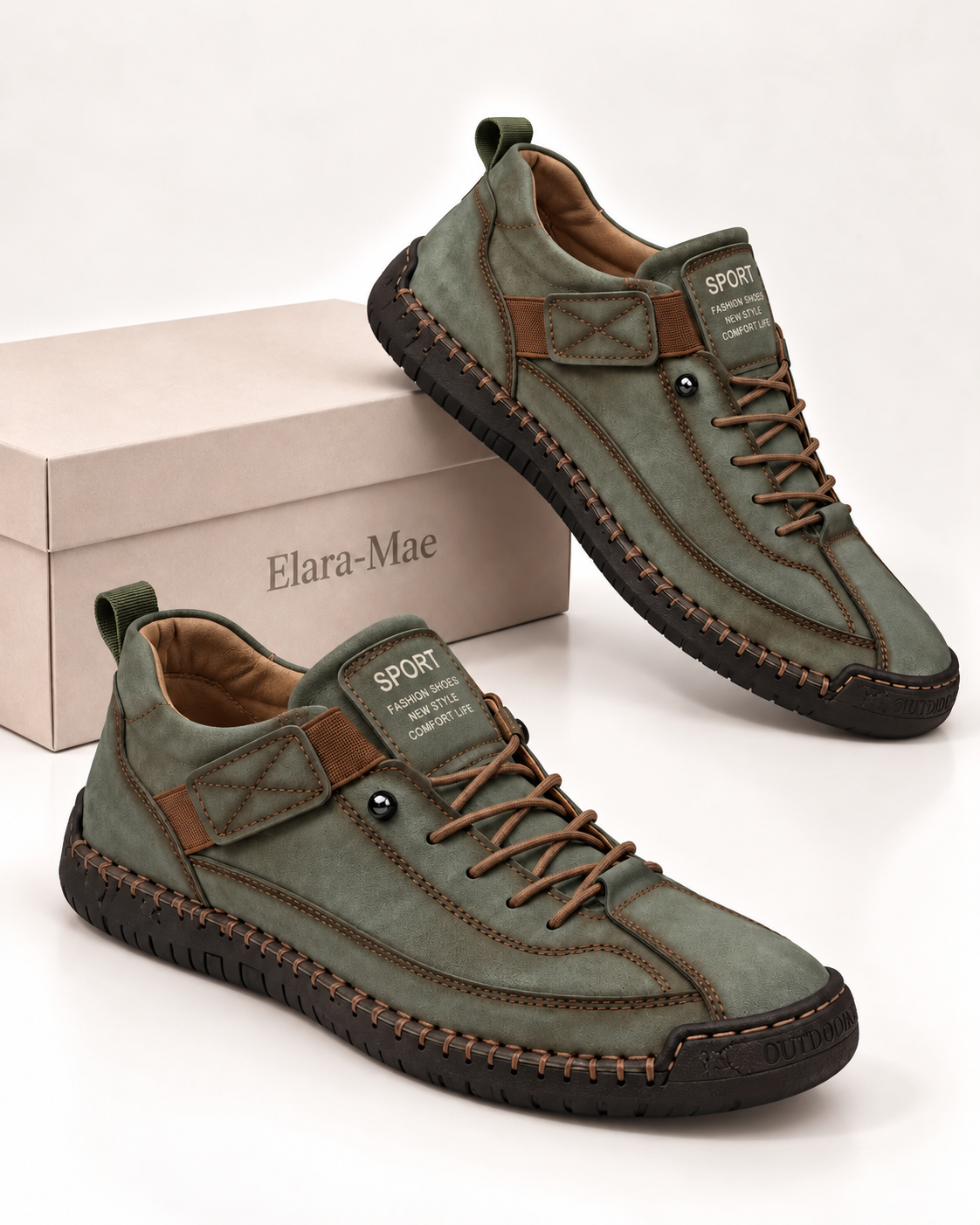 Dorian™ | Handgestikte Comfort Sneakers met Bandje