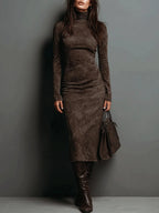 Naya™ | Elegante Getailleerde Midi Jurk met Tijdloze Stijl