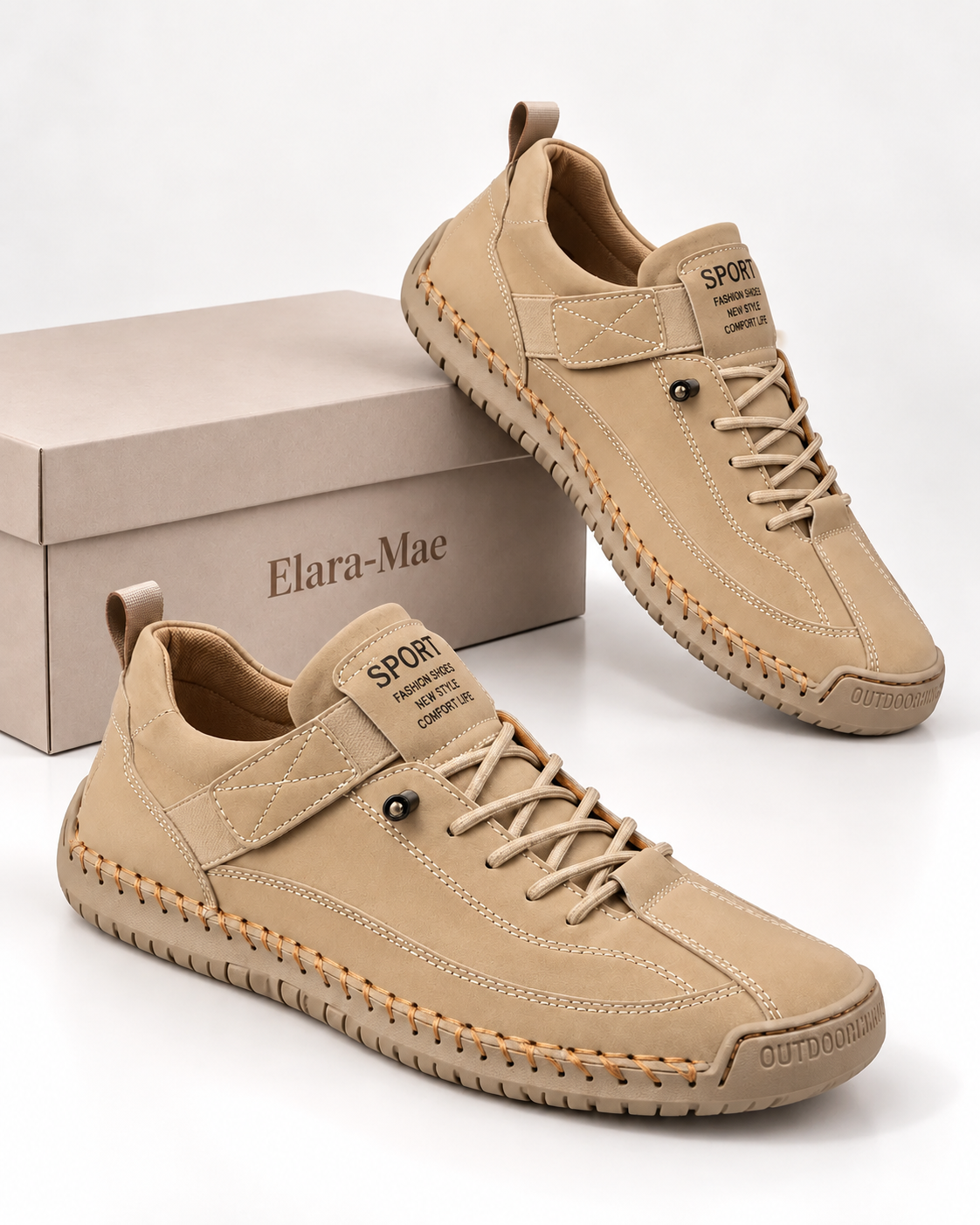 Dorian™ | Handgestikte Comfort Sneakers met Bandje