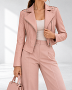 Valeria™ | Kort Bikerjack met Studs