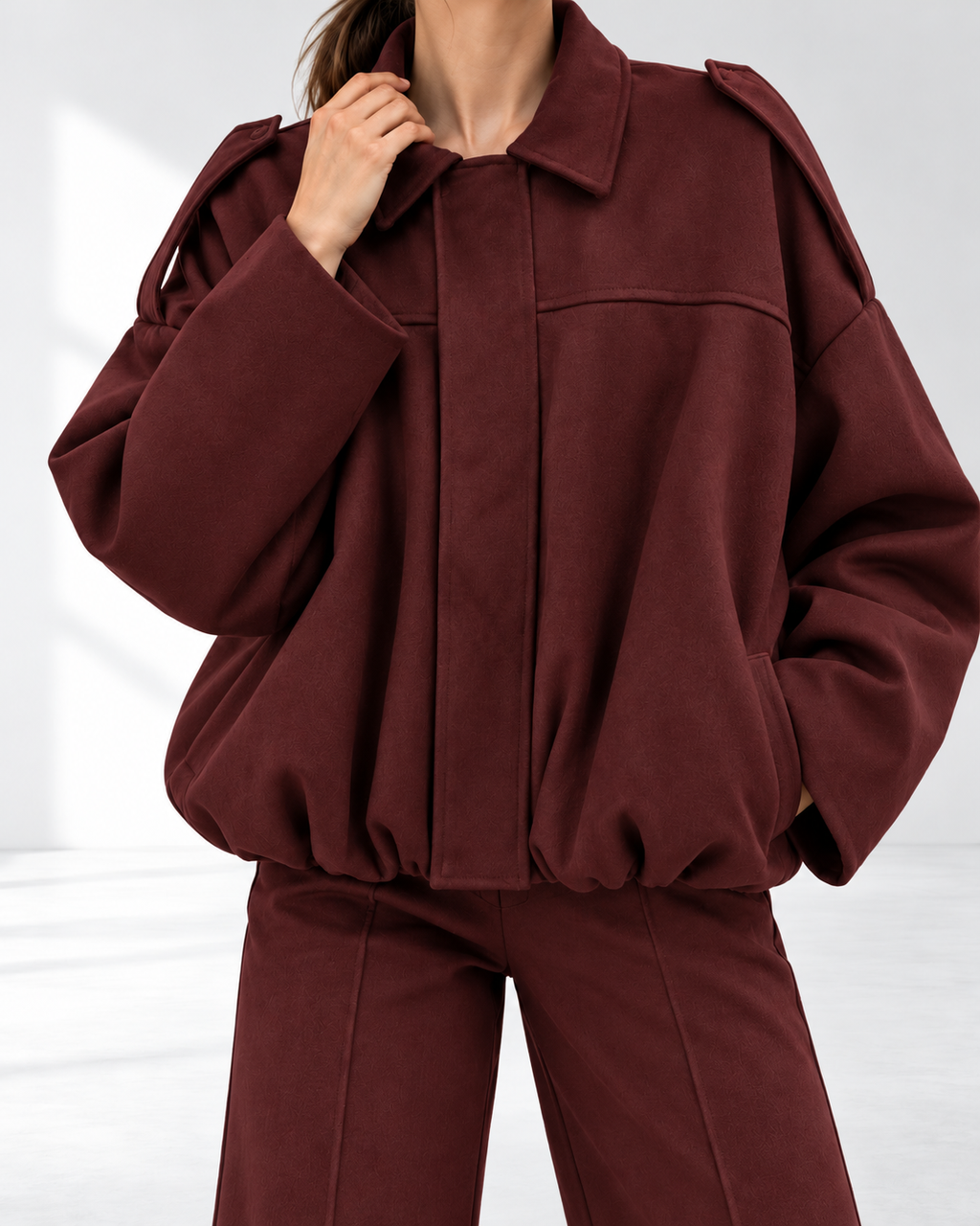 Aurelia™ | Relaxed Utility Jack in Suède-look
