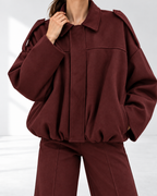 Aurelia™ | Relaxed Utility Jack in Suède-look