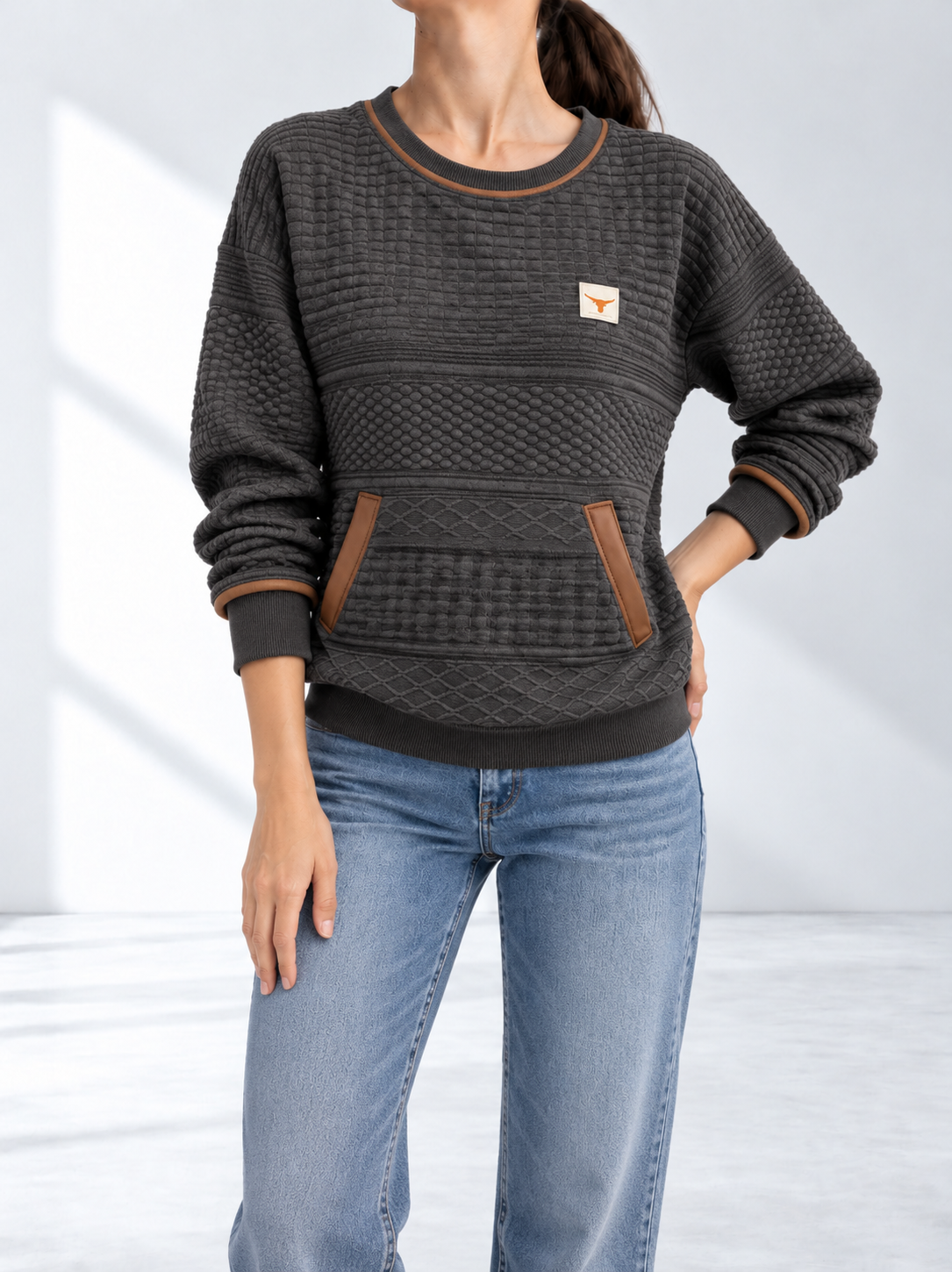Hadley™ | Sweater met Textuur en Zak