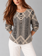 Mila™ | Blouse met Kleurrijke Abstracte Print