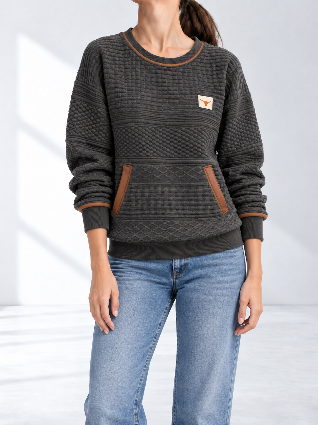 Hadley™ | Sweater met Textuur en Zak