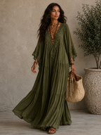 Sienna™ | Kanten Maxi Jurk