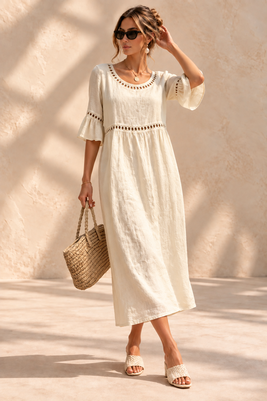 Amara™ | Elegante Buikbedekkende Midi-jurk