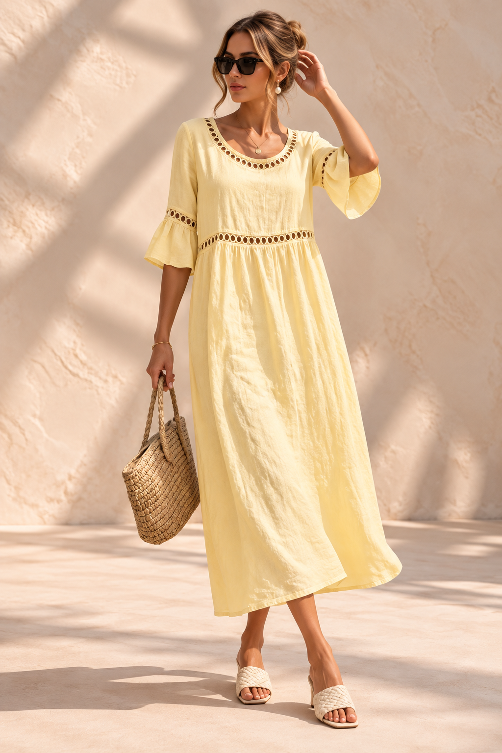 Amara™ | Elegante Buikbedekkende Midi-jurk