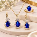 Sapphira™ | Blauwe Druppelkristal Sieradenset