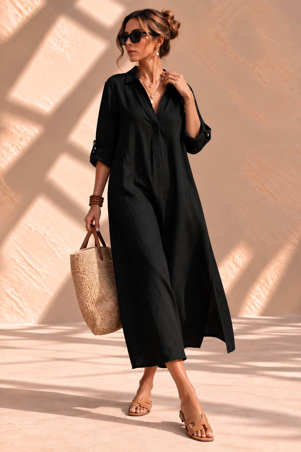 Camille™ | Linnen Blousejurk