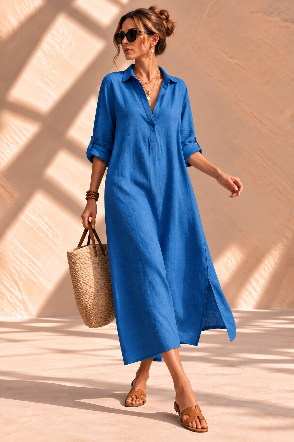 Camille™ | Linnen Blousejurk