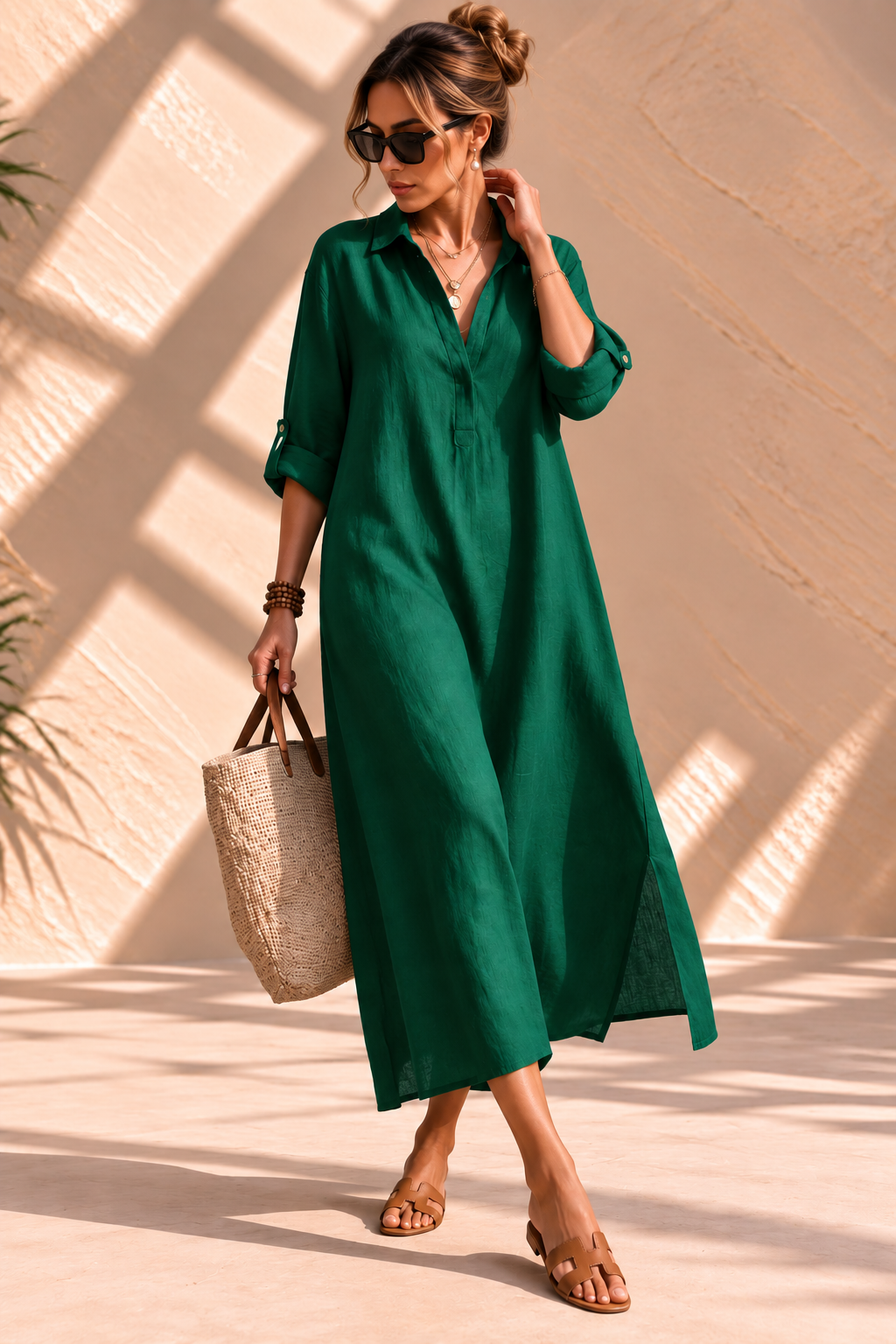 Camille™ | Linnen Blousejurk