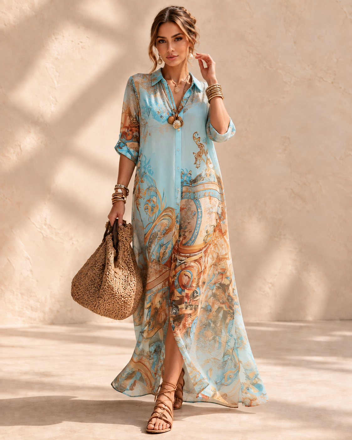 Cleo™ | Elegante Mediterrane Blousejurk