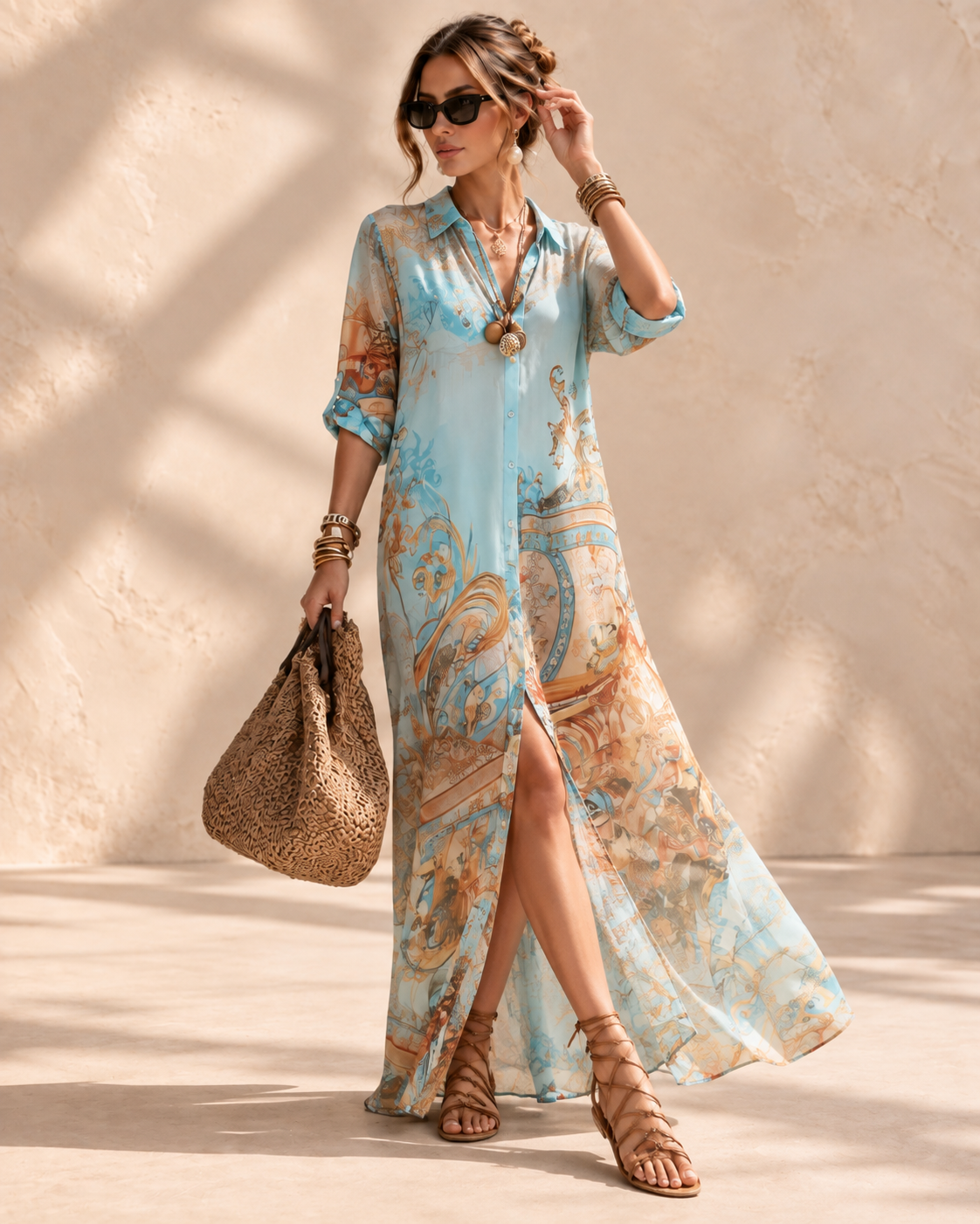 Cleo™ | Elegante Mediterrane Blousejurk