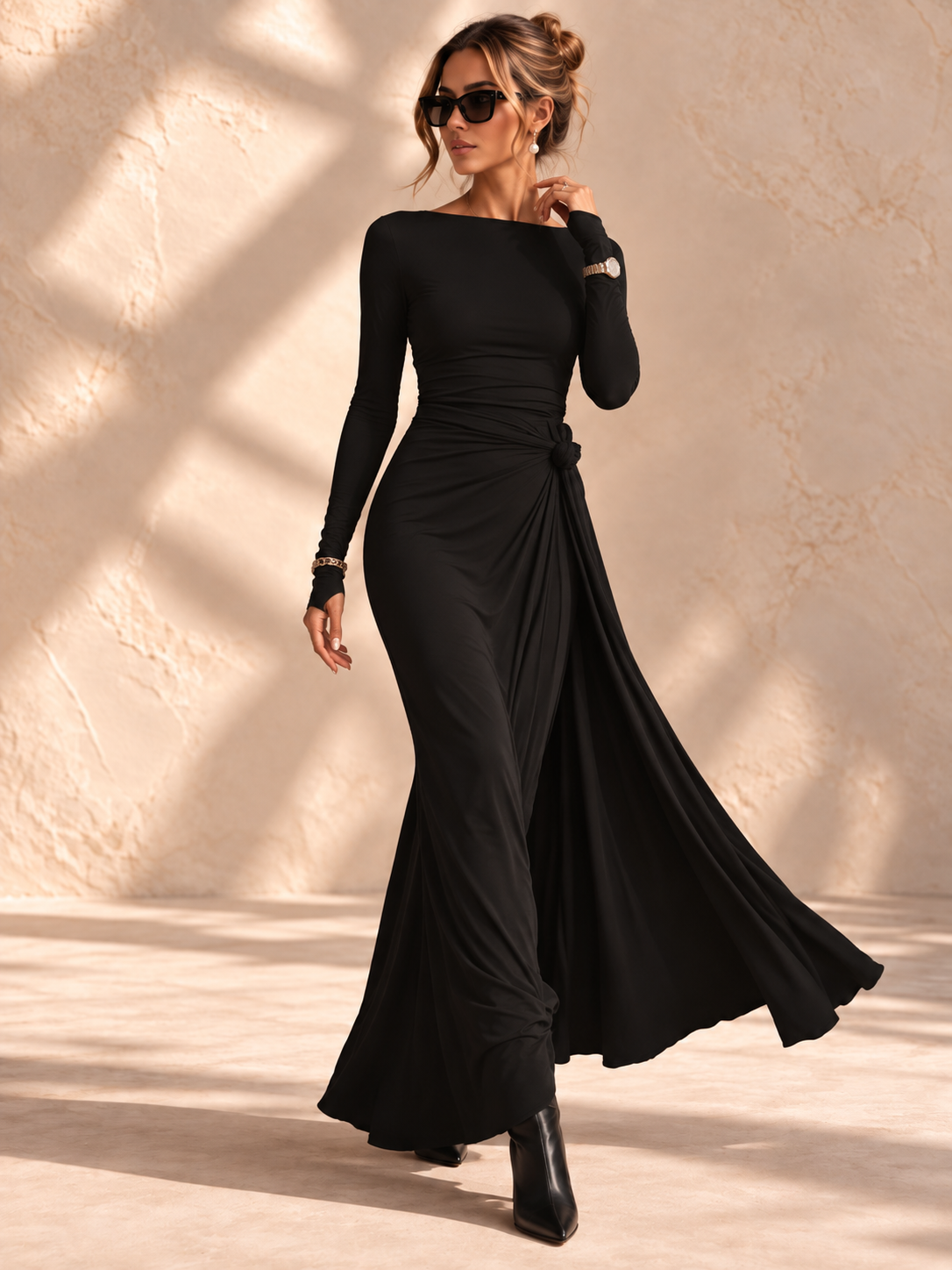 Veya™ | Elegante Soepelvallende Maxi-jurk met Tijdloze Gratie