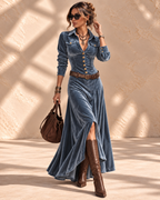 Vena™ | Moderne Soepelvallende Maxi-jurk voor Moeiteloze Elegantie