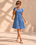 Ingrid™ | Linnen Zomer Midi-jurk