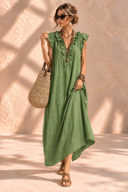 Camélia™ | Bohemian Buikcamouflerende Maxi-jurk
