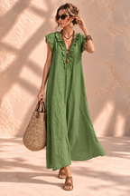 Camélia™ | Bohemian Buikcamouflerende Maxi-jurk