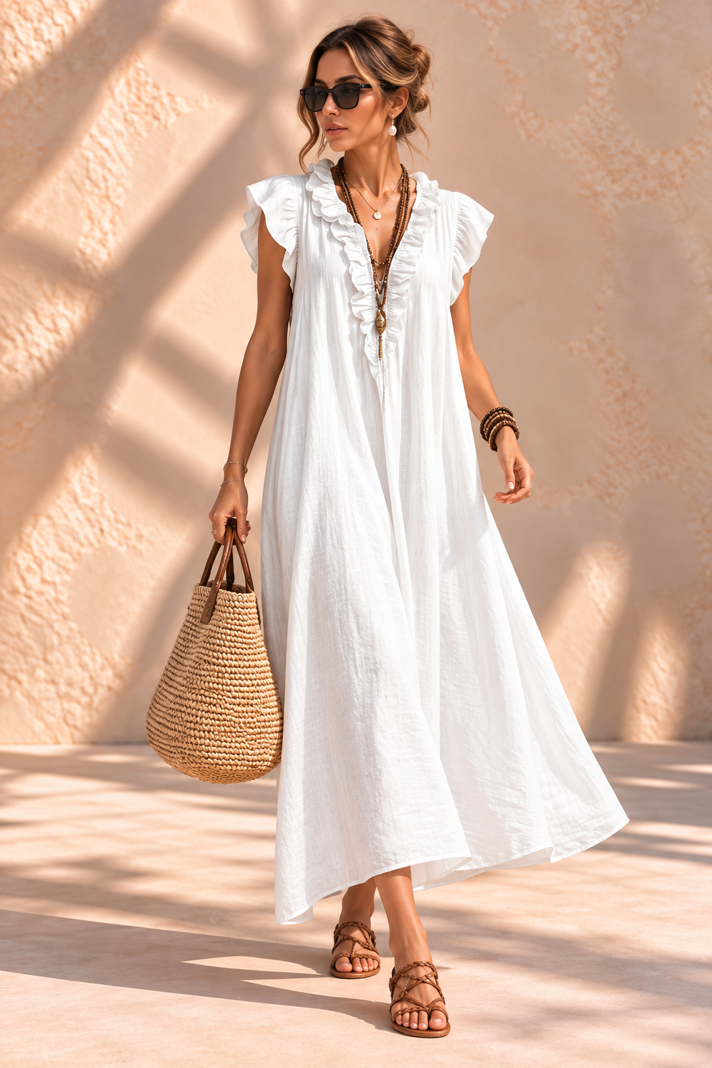 Camélia™ | Bohemian Buikcamouflerende Maxi-jurk
