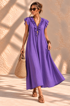 Camélia™ | Bohemian Buikcamouflerende Maxi-jurk