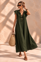 Camélia™ | Bohemian Buikcamouflerende Maxi-jurk