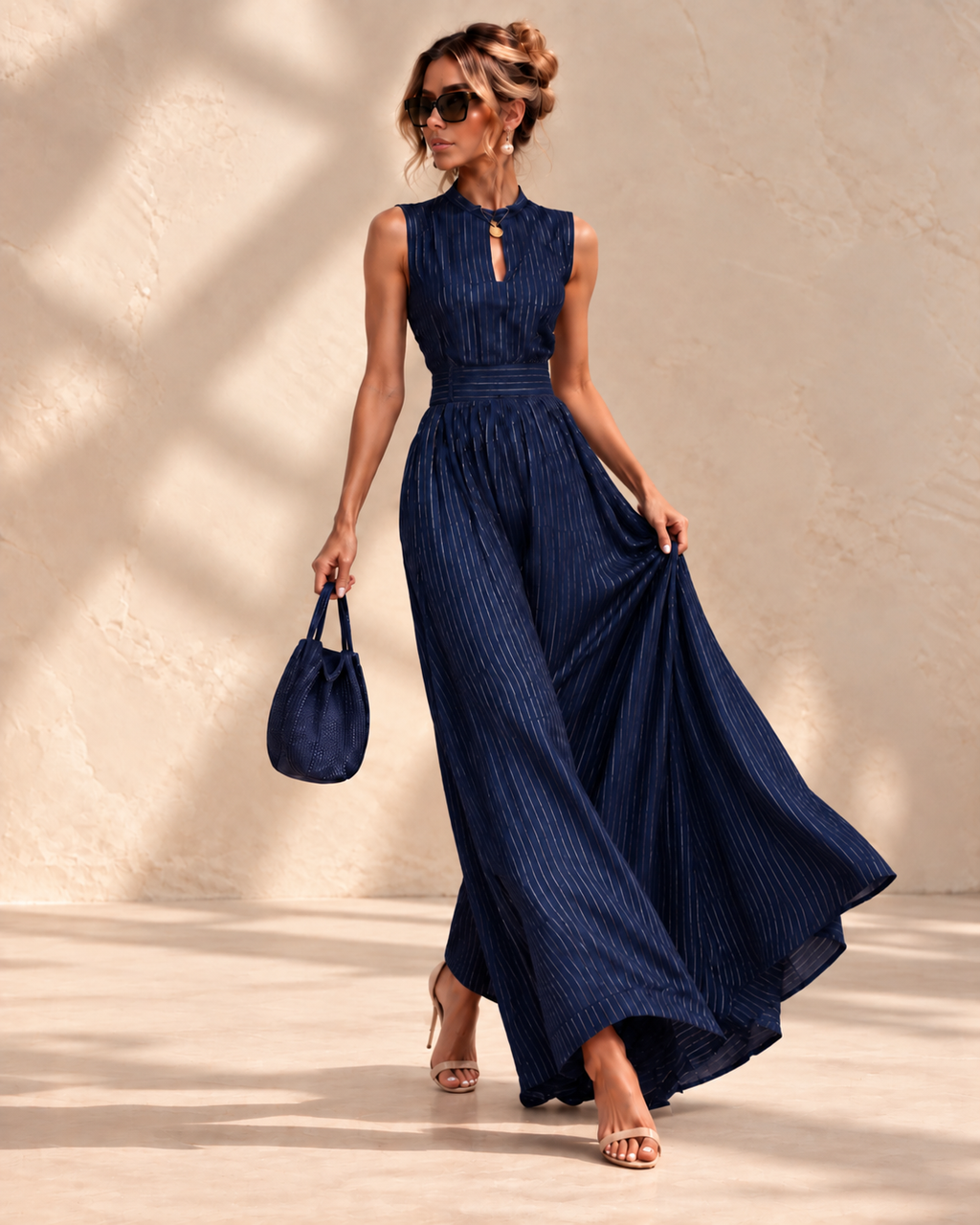 Celeste™ | Mouwloze Jumpsuit met Wijde Pijpen