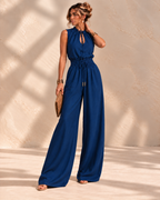 Jette™ | Mouwloze Jumpsuit met Wijde Pijpen