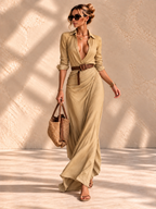 Sienna™ | Maxi Wikkeljurk met Ceintuur