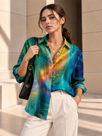 Flora™ | Tropische Flamingo Blouse met Knopen