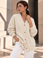 Scarlett™ | Kabelgebreid Vest met Knopen