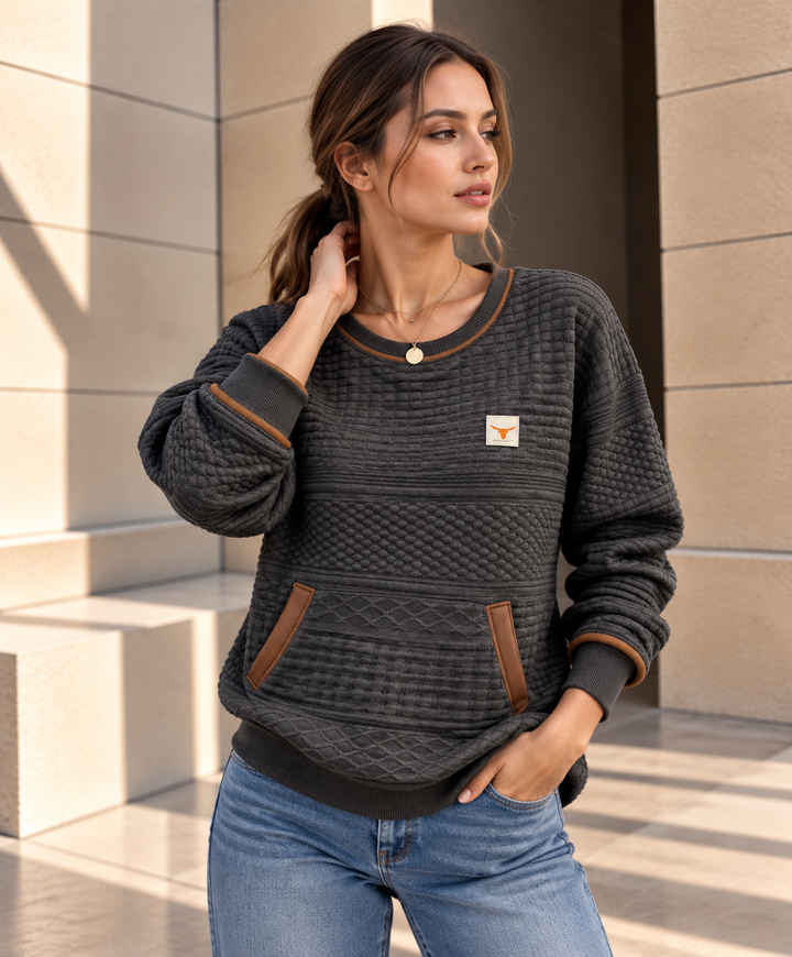 Hadley™ | Sweater met Textuur en Zak