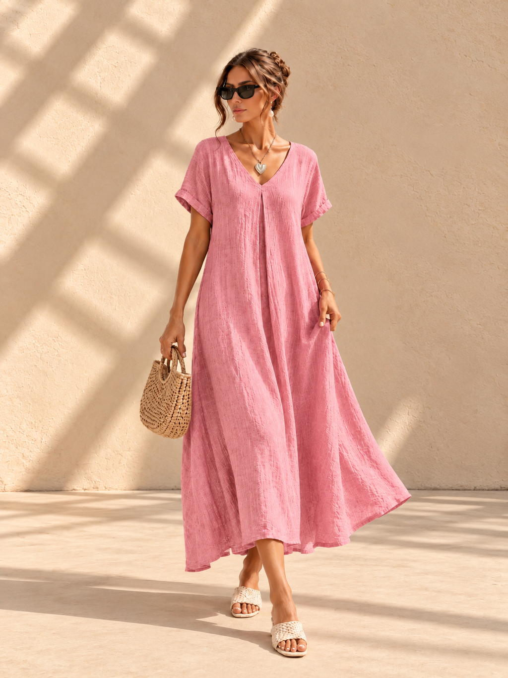 Violet™ | Soepelvallende Maxi-jurk