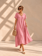 Violet™ | Soepelvallende Maxi-jurk
