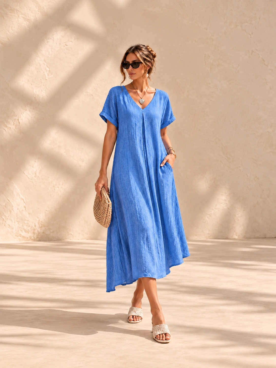 Violet™ | Soepelvallende Maxi-jurk