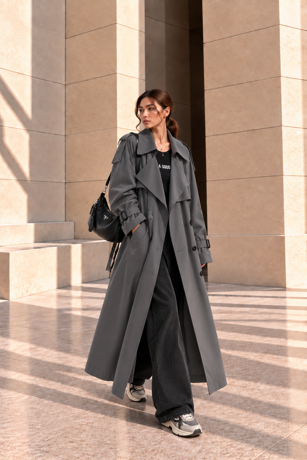 Sabine™ | Oversized Lange Trenchcoat
