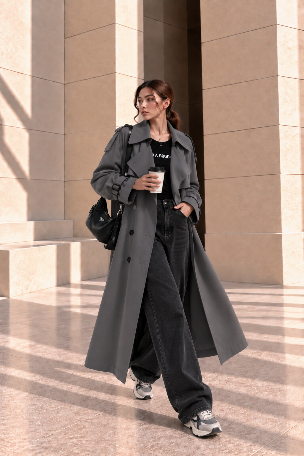 Sabine™ | Oversized Lange Trenchcoat