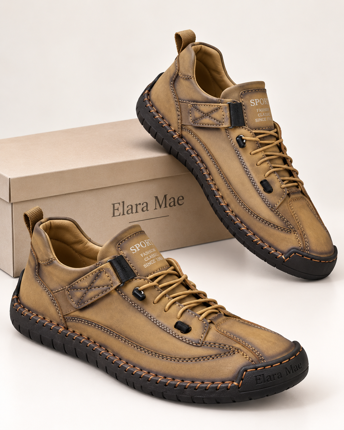 Dorian™ | Handgestikte Comfort Sneakers met Bandje