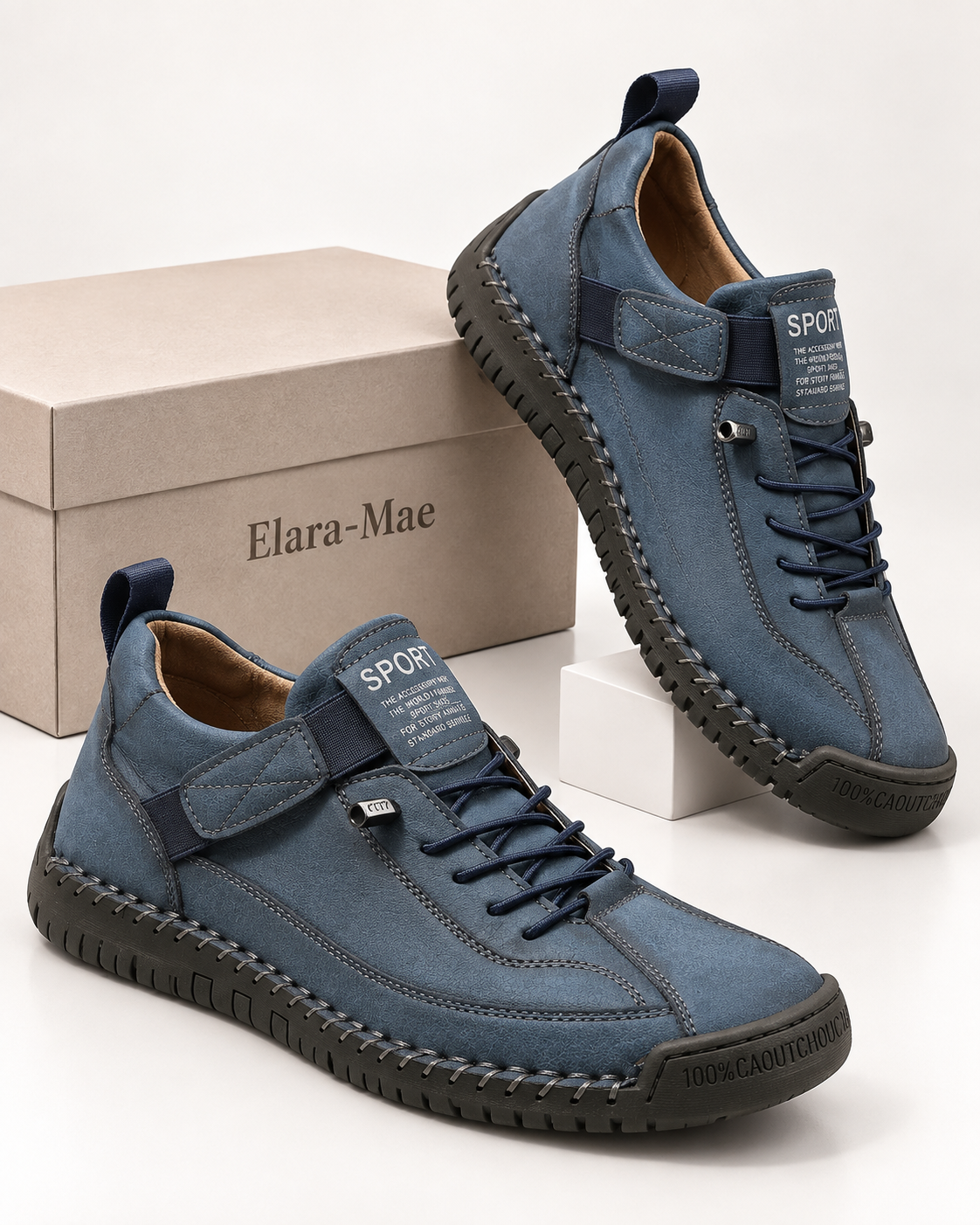 Everett™ | Handgestikte Comfort Sneakers met Bandje