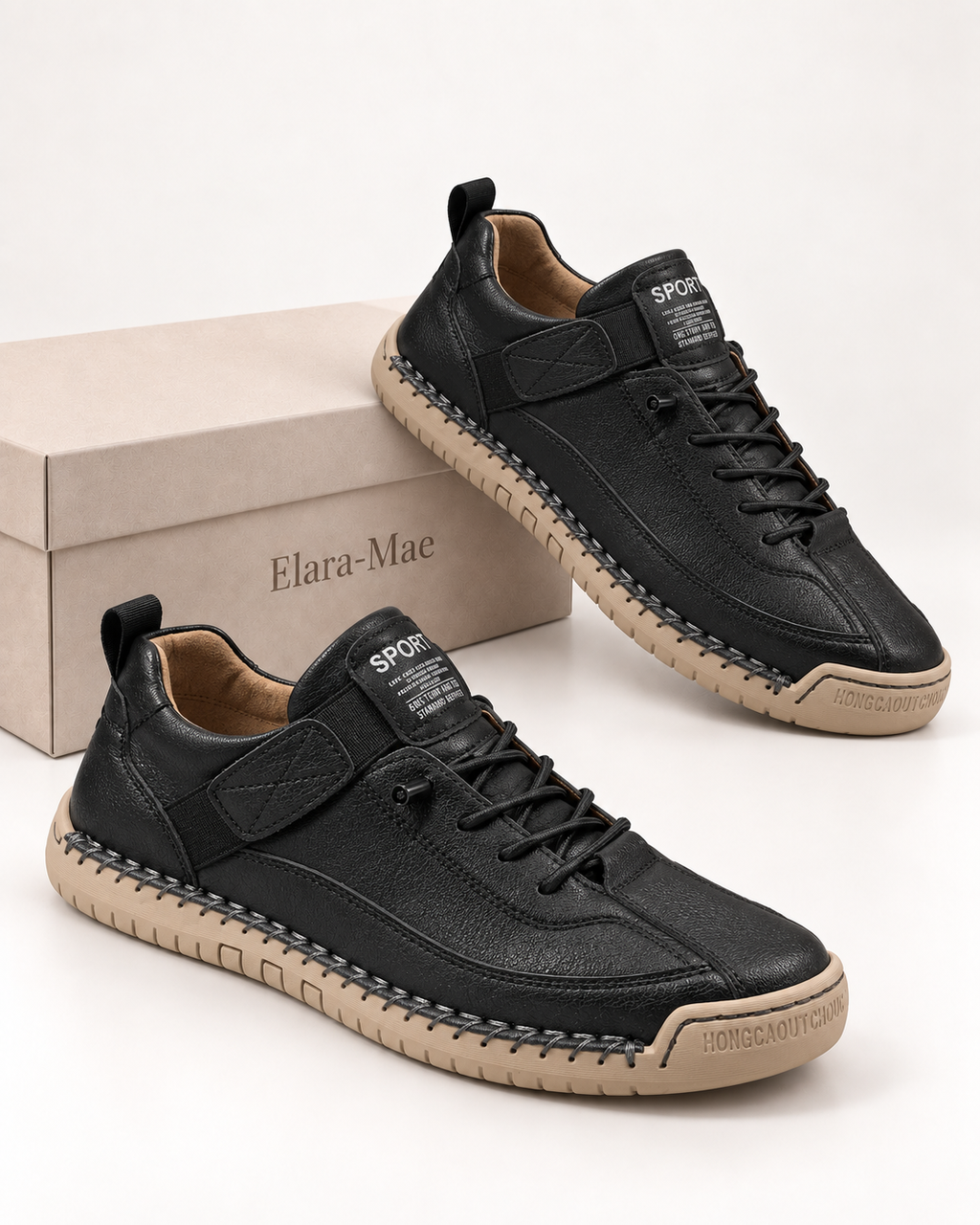 Everett™ | Handgestikte Comfort Sneakers met Bandje