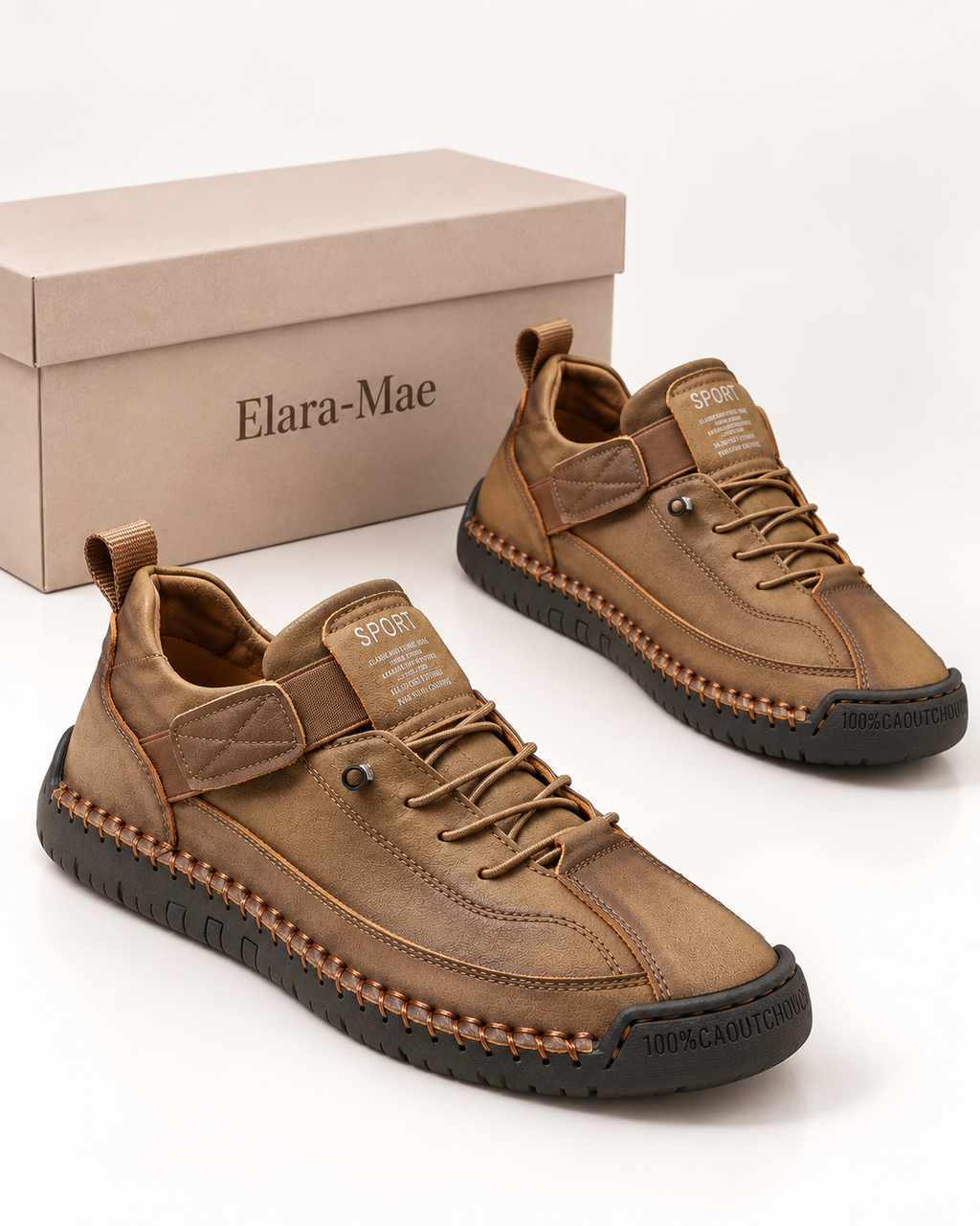 Everett™ | Handgestikte Comfort Sneakers met Bandje