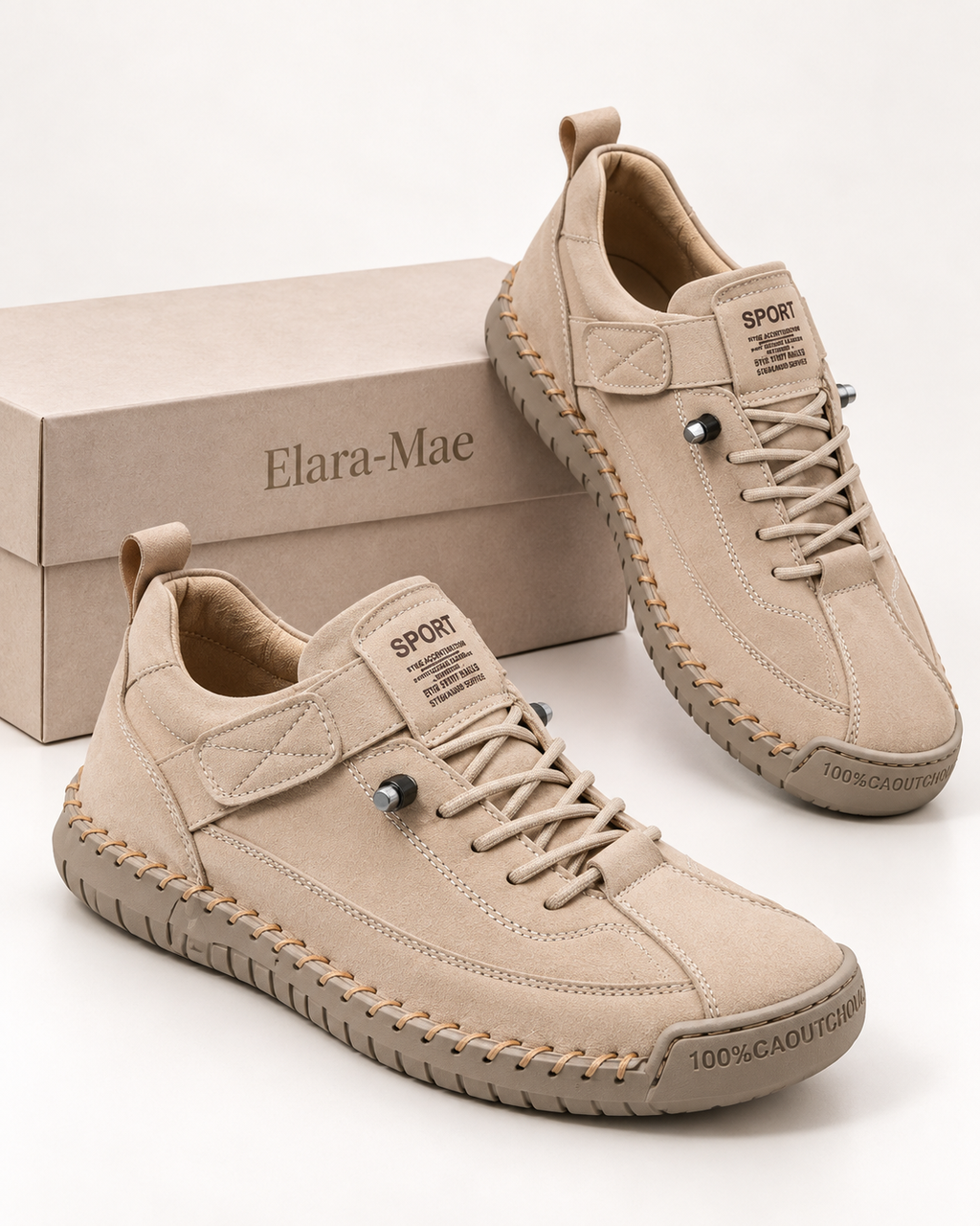 Everett™ | Handgestikte Comfort Sneakers met Bandje